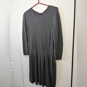PINK TARTAN Thick dress gray color size Medium long sleeve